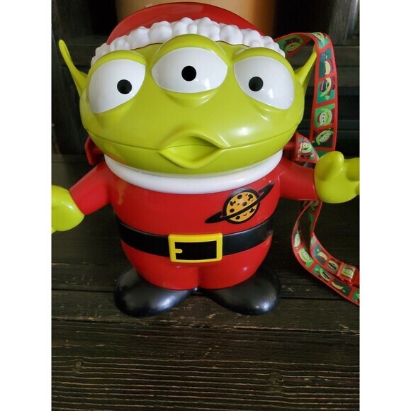 Disney Toy Story Alien Santa Popcorn Bucket with Strap Christmas Holiday - Picture 4 of 7
